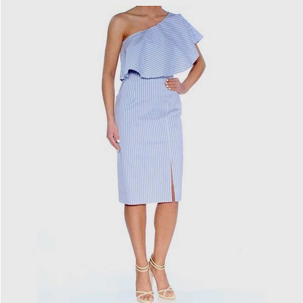 Bar III Womens Blue One Shoulder